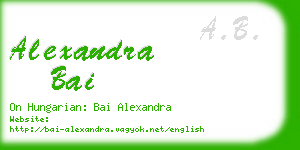 alexandra bai business card